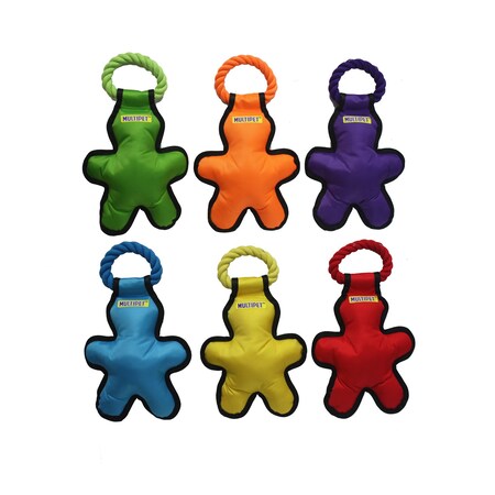 Multipet Assorted Cross-Ropes Tug Nylon/Plush Dog Toy 59941